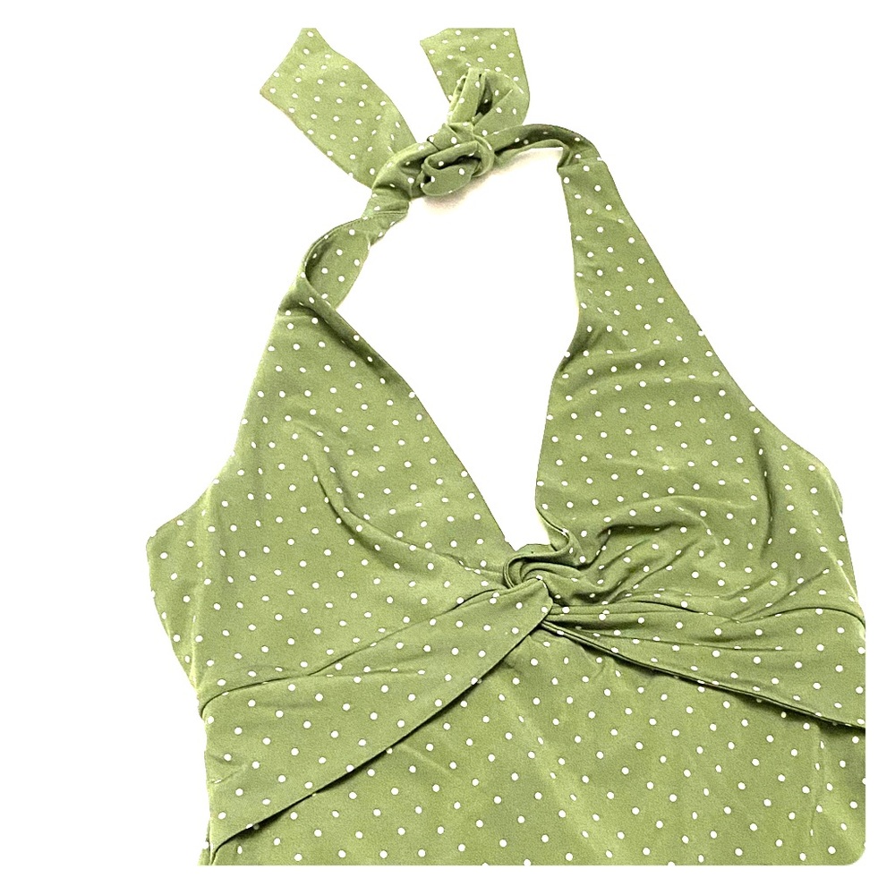 BCBGMaxAzria Green Polka Dot dress